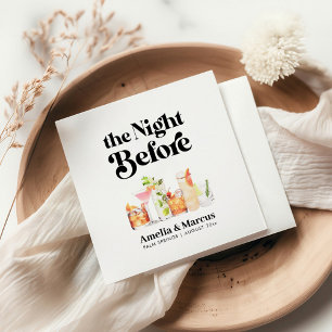 Serviette En Papier La nuit avant le dîner de répétition de Retro Coup