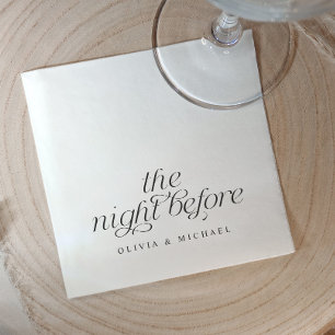 Serviette En Papier La Nuit Avant le Dîner de Répétition Moderne