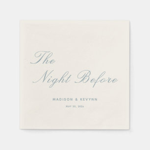 Serviette En Papier La Nuit Avant le Mariage Dusty Blue
