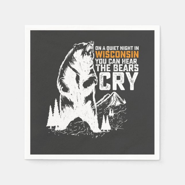 Serviette En Papier La Nuit Calme Dans Le Wisconsin Vous Pouvez Entend (Devant)