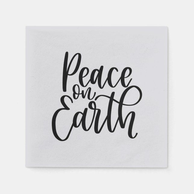 Serviette En Papier La paix sur Terre Noël (Devant)