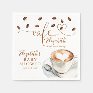 Serviette En Papier La petite fève prépare un café Baby Shower Café