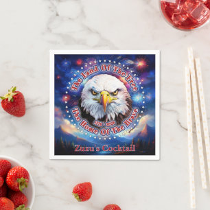 Serviette En Papier La Terre De La Liberté Maison Brown Eagle Feux D'A