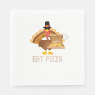 Serviette En Papier La Turquie Mange Pizza Chemise Adulte Vegan Enfant