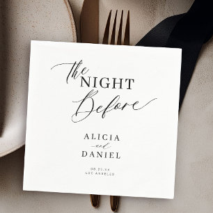 Serviette En Papier La veille du dîner de répétition de mariage