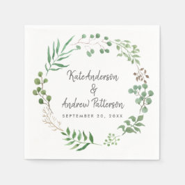 Serviette En Papier La verdure botanique | Feuille | MARIAGE