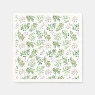 Serviette En Papier La verdure de forêt modèlent