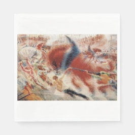 Serviette En Papier La ville se lève (par Umberto Boccioni)