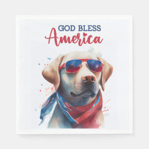 Serviette En Papier Laboratoire patriotique de chiens