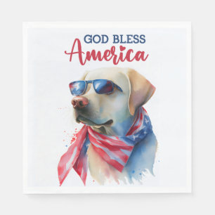 Serviette En Papier Laboratoire patriotique de chiens