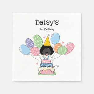 Serviette En Papier Labradoodle chien Anniversaire Papier de fête Napk