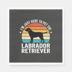 Serviette En Papier Labrador Retriever Rétro Caresse de Chien