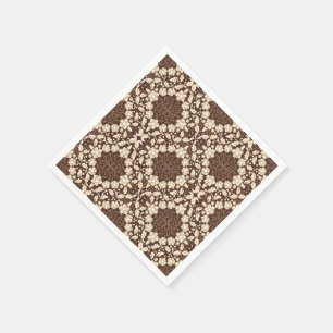 Serviette En Papier Lacey Vintage Christmas Holly, Berries, Fleurs