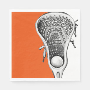 Serviette En Papier Lacrosse Sports Orange