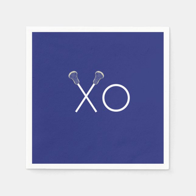 Serviette En Papier Lacrosse Team Blue (Devant)