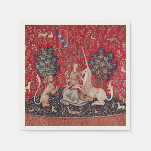 Serviette En Papier Lady and Unicorn Medieval Tapestry Sight
