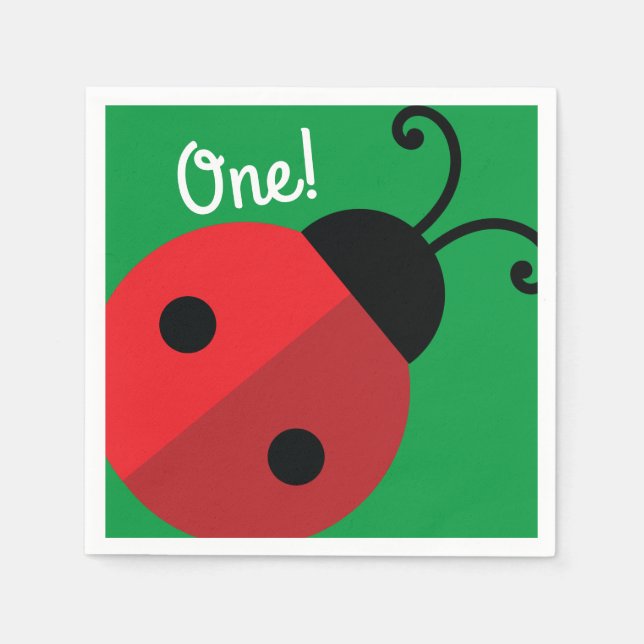 Serviette En Papier Lady Bug Cute Anniversaire de enfant Party (Devant)