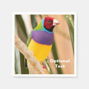 Serviette En Papier Lady Gouldian Finch