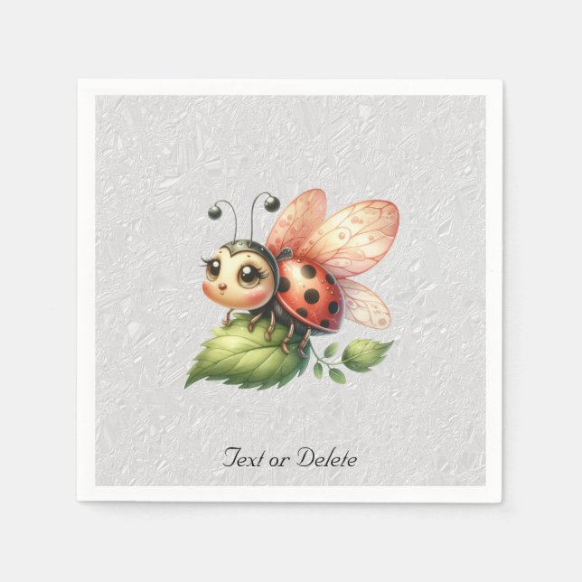 Serviette En Papier Ladybug Napkins (Devant)