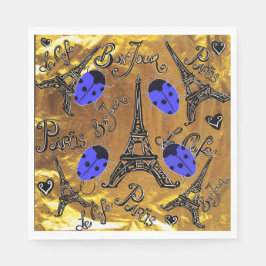 SERVIETTE EN PAPIER LADYBUGS DE PARIS