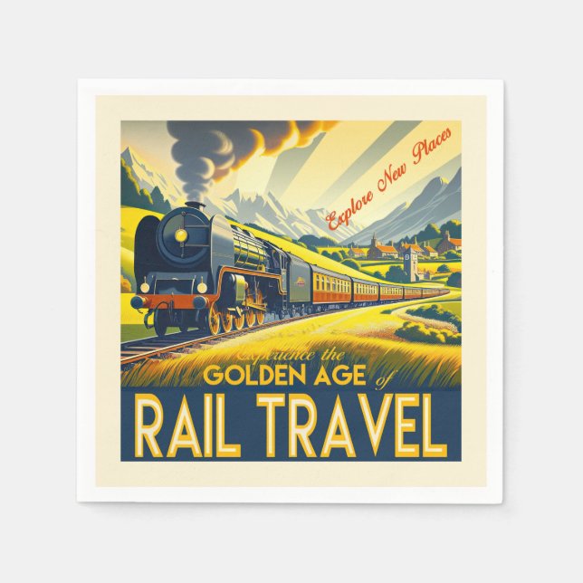 Serviette En Papier L'âge d'or - frontière (Devant)