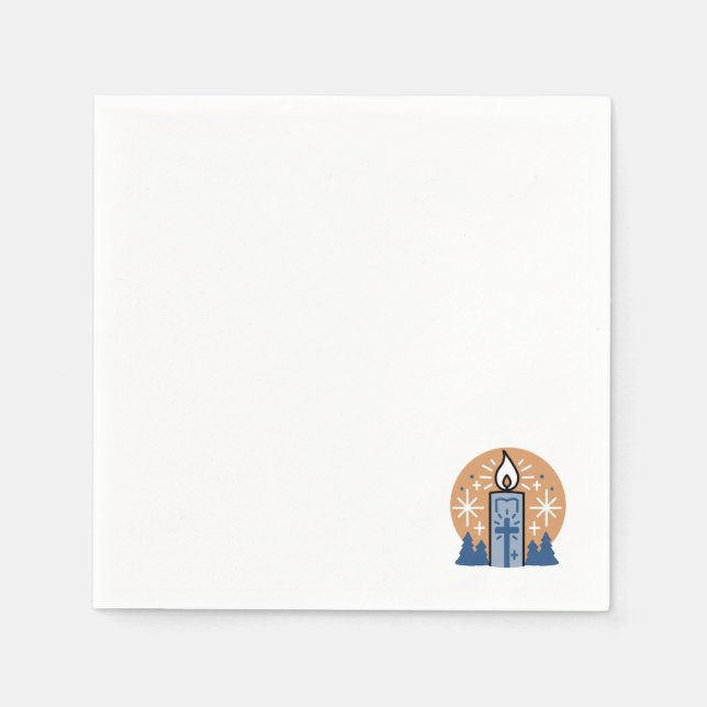 Serviette En Papier Laisser la foi briller : Thème hiver (Devant)