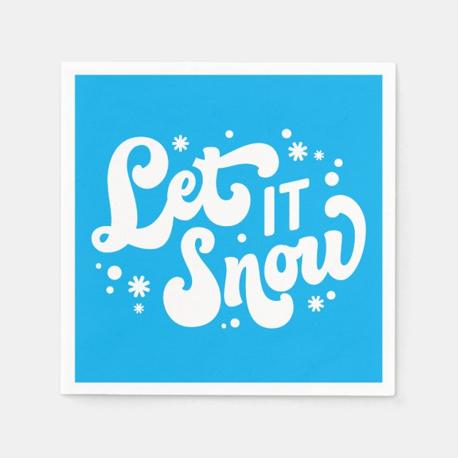 Serviette En Papier Laisser neiger hiver design (Devant)