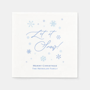 Serviette En Papier Laisser neiger Noël fête