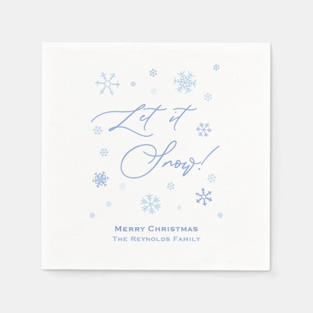 Serviette En Papier Laisser neiger Noël fête (Devant)