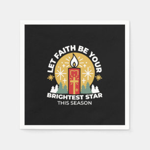 Serviette En Papier Laissez Faith être votre plus brillant Star Candle