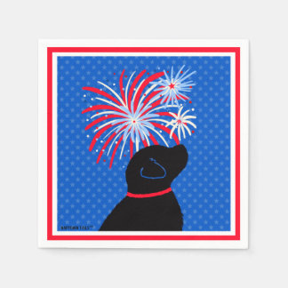 Serviette En Papier Laissez Freedom Ring Black Dog Cocktail Napkins