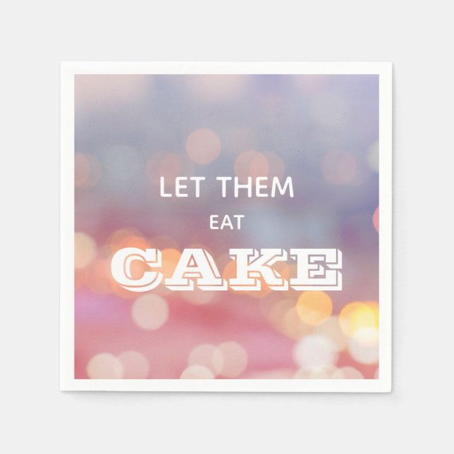 Serviette En Papier Laissez-Les Manger Du Gâteau (Devant)