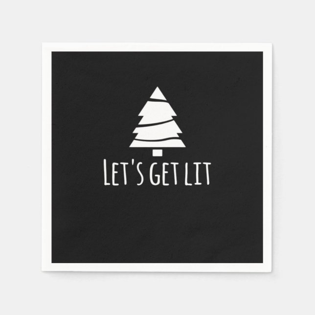 Serviette En Papier Laissons-nous un style rétro essentiel (Devant)