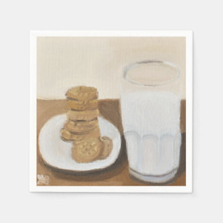 Serviette En Papier Lait et cookies
