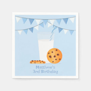 Serviette En Papier Lait et cookies