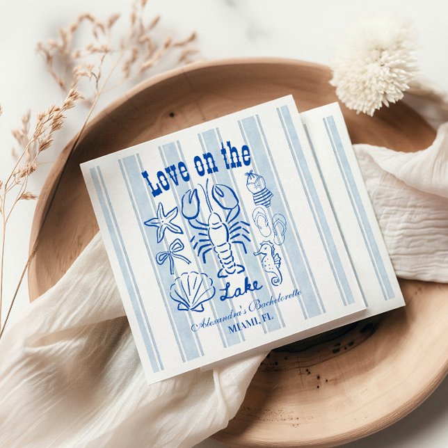 Serviette En Papier Lake Weekend Bachelorte Party (Créateur téléchargé)