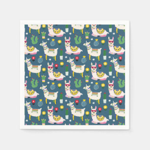 Serviette En Papier Lamas dans le motif de lunettes de soleil