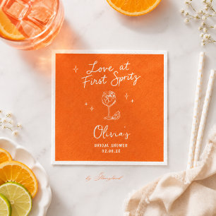 Serviette En Papier L'amour au premier Spritz 