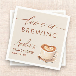 Serviette En Papier L'amour brasse du café Fête des mariées latte