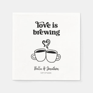 Serviette En Papier L'amour brasse du café / Thé Napkin