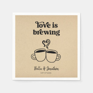 Serviette En Papier L'amour brasse du café / Thé Napkin