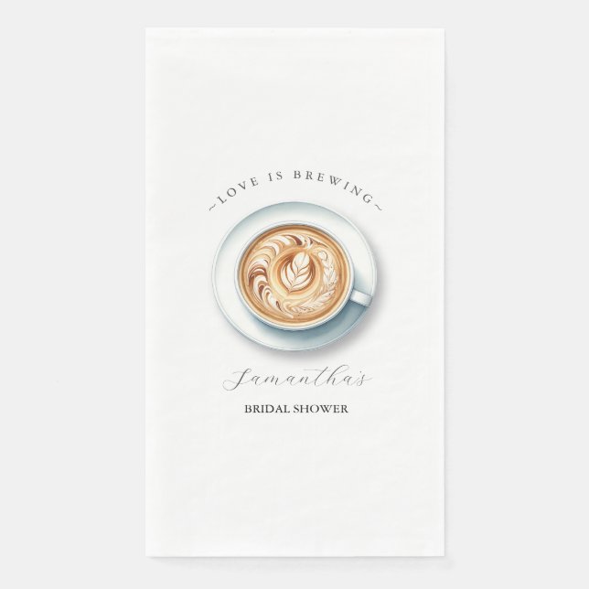 Serviette En Papier L'amour brasse la Fête des mariées (Devant)