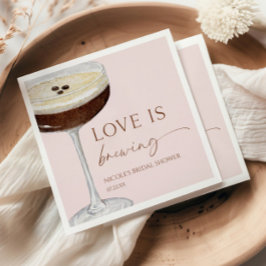 Serviette En Papier L'amour brasse la Fête des mariées Expresso Martin