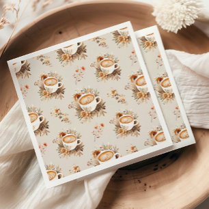 Serviette En Papier L'amour brasse le café Fête des mariées d'automne