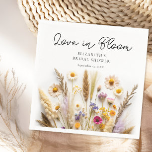 Serviette En Papier L'amour dans la Fête des mariées en fleur