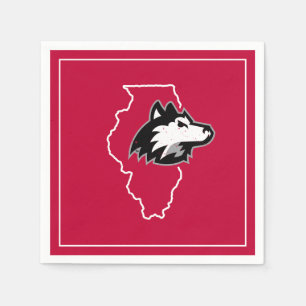 Serviette En Papier L'Amour de l'État de NIU Huskies