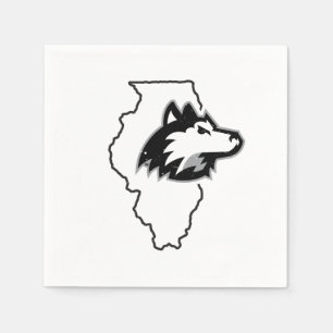 Serviette En Papier L'Amour de l'État de NIU Huskies