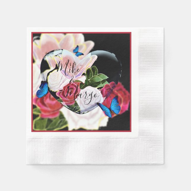 Serviette En Papier L'Amour D'Été Est Dans L'Air (Devant)