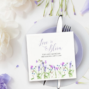 Serviette En Papier L'amour est dans la Fête des mariées Fleur sauvage