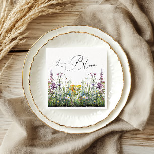 Serviette En Papier L'amour est dans la Fête des mariées fleurie Fleur